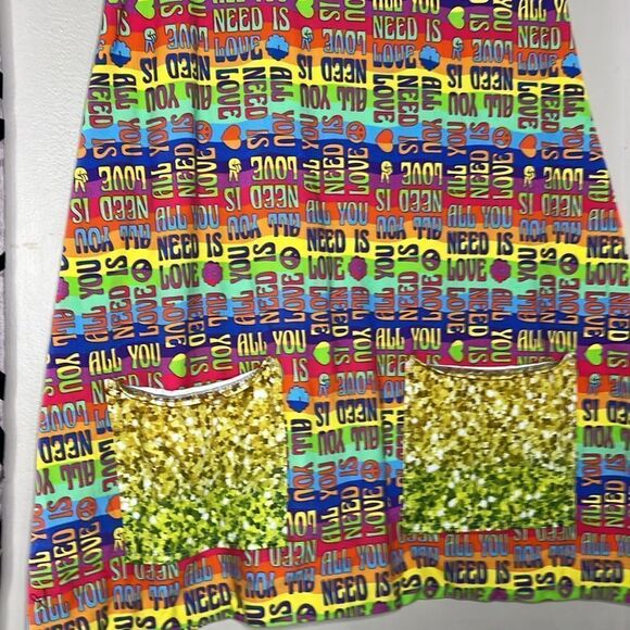 Girls size 12 /14 custom-made Beatles retro swing dress - Picture 3 of 11